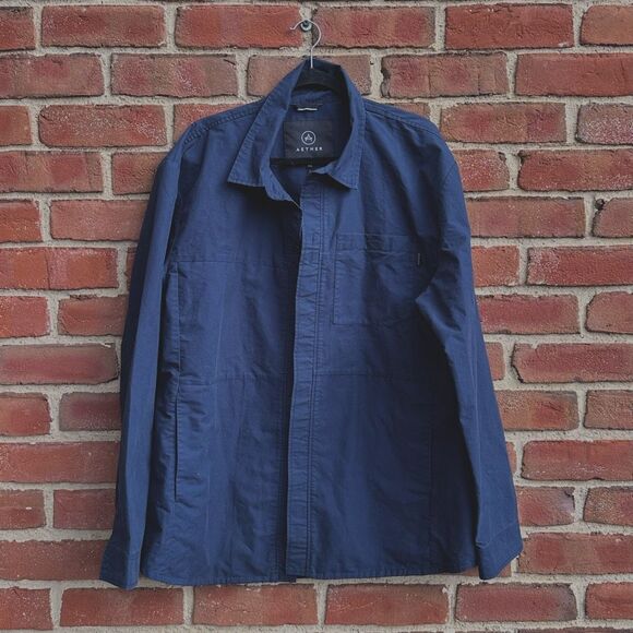 AETHER Pine Shacket button down navy blue men's XXL - Picture 1 of 9